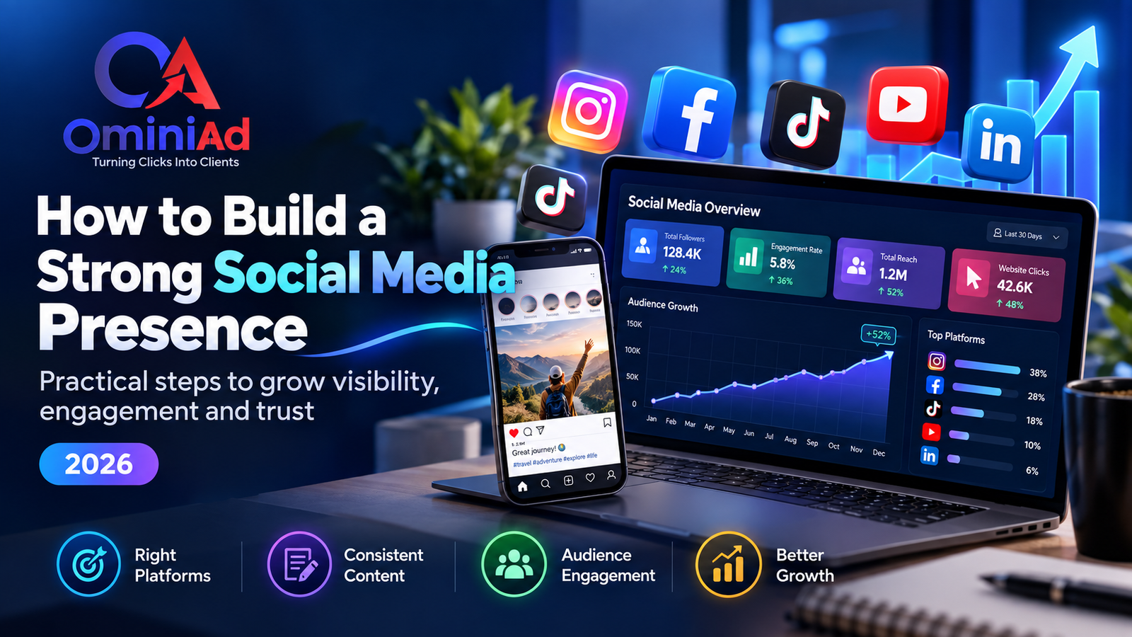 How to Build a Strong Social Media Presence for Your Business – OminiAd